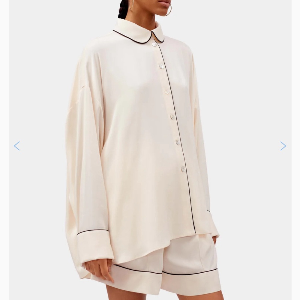 Sleeper Pastelle Oversized Shirt in Off-White Size XXS/XS NWT